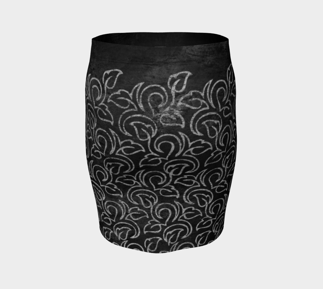 Chalk Blackboard Leaves Vintage Pattern