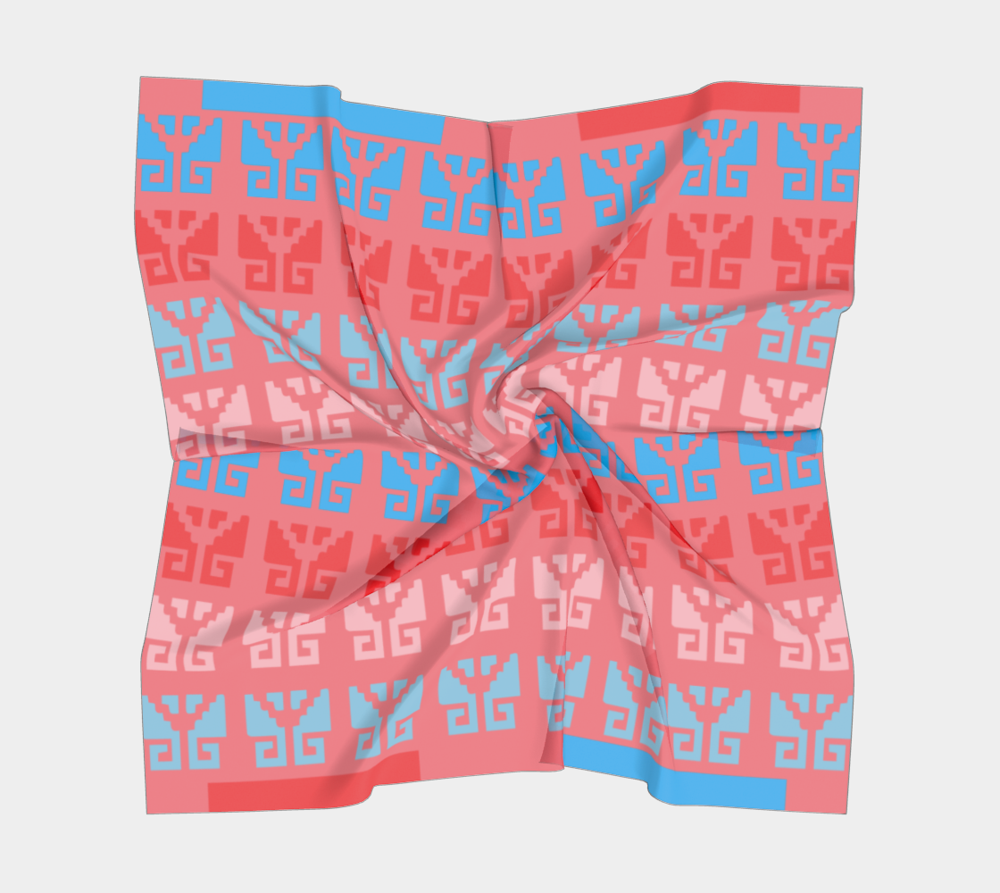 Aztec Ethnic Motif Pattern Pink Blue