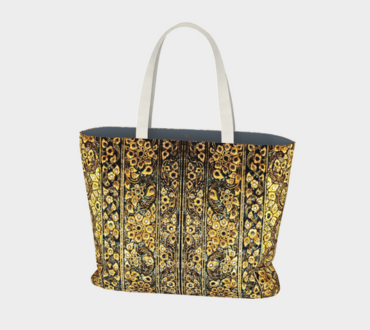 Antique Oriental Luxurious Glided Inlay floral Pattern