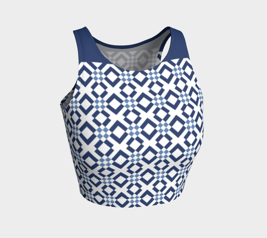 Classic Checkered Pattern Dark and Light Blue