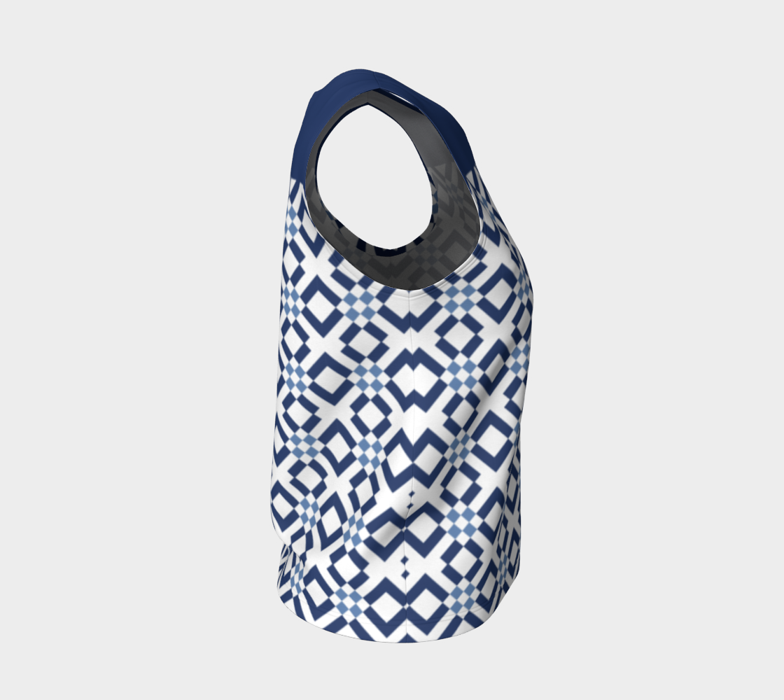 Classic Checkered Pattern Dark and Light Blue