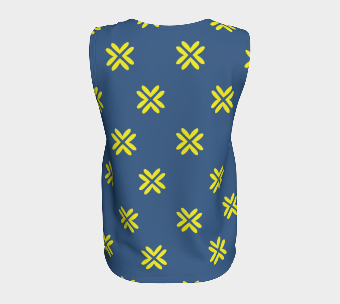 Minimal Elegant Modern Style Cross Pattern Blue Yellow