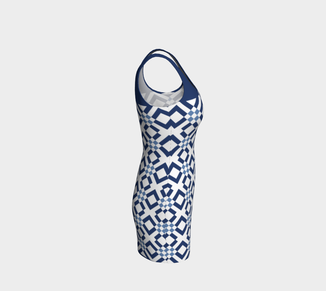 Classic Checkered Pattern Dark and Light Blue