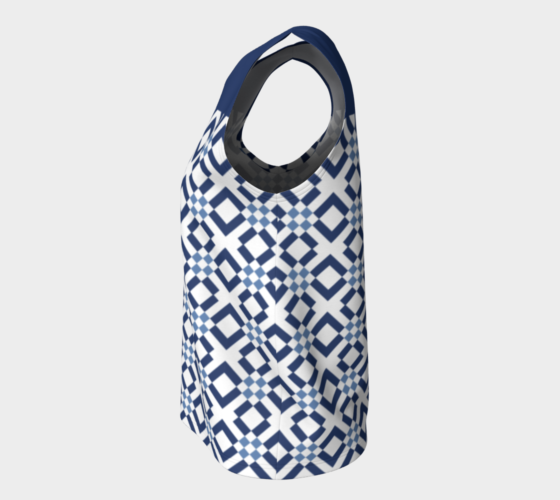 Classic Checkered Pattern Dark and Light Blue