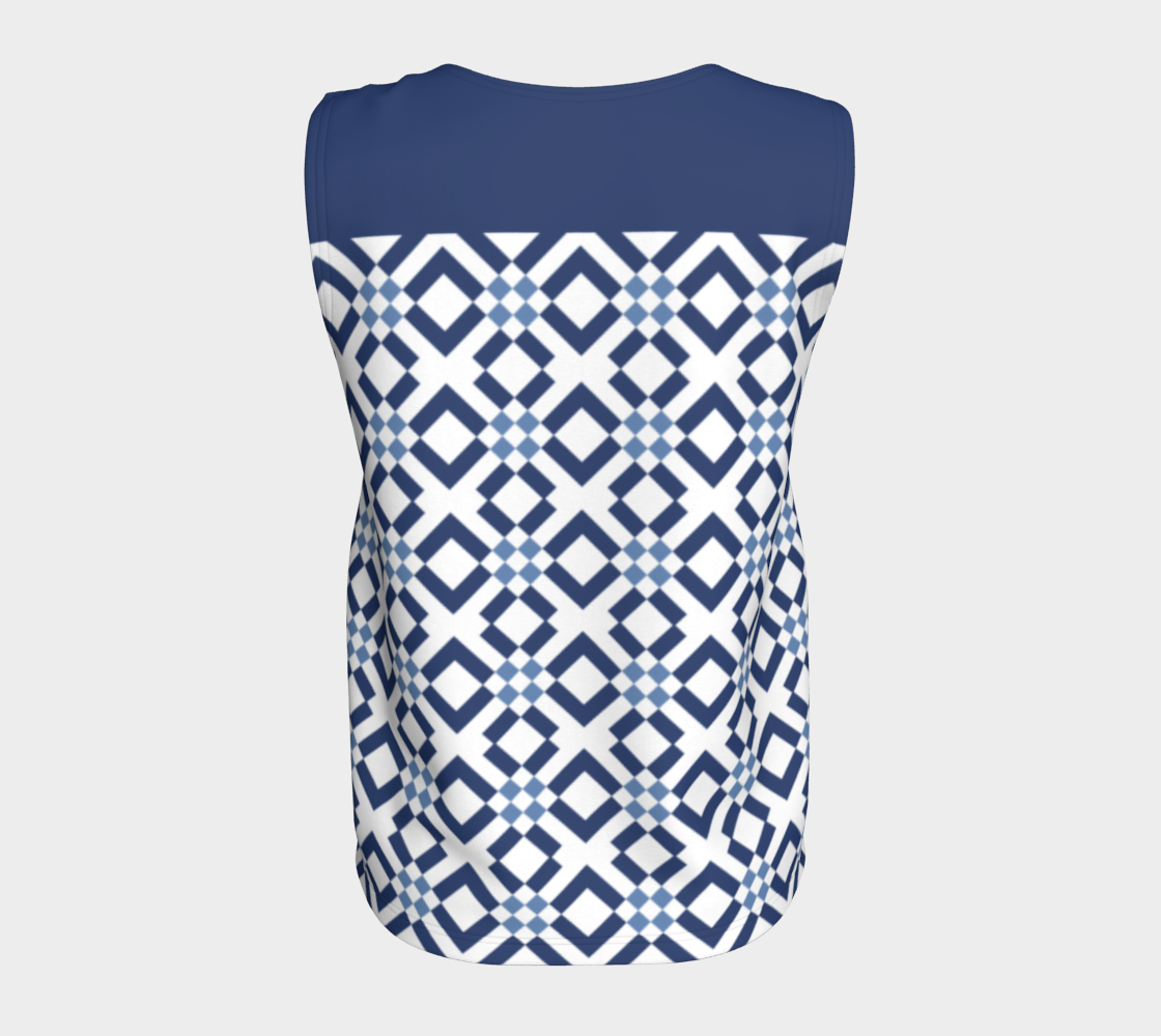 Classic Checkered Pattern Dark and Light Blue