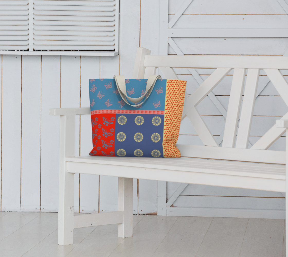 Japanese Butterflies Flowers Motif Shibori Patchwork