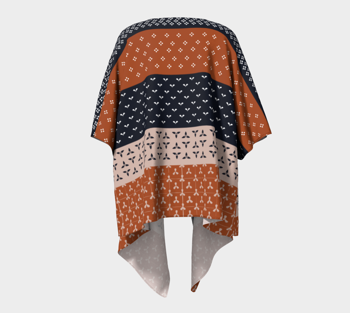 Japanese Patchwork Geometric Motif Stripes Pattern