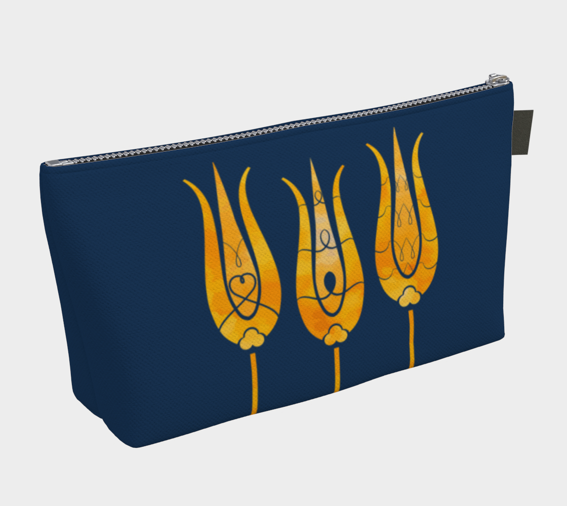 Traditional Decorative Turkish Art Golden Tulips Textured Flowers