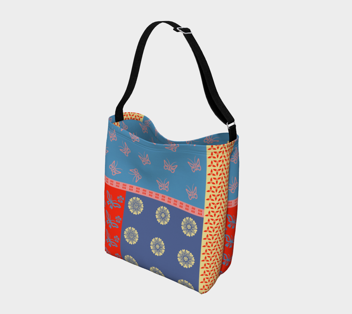 Japanese Butterflies Flowers Motif Shibori Patchwork