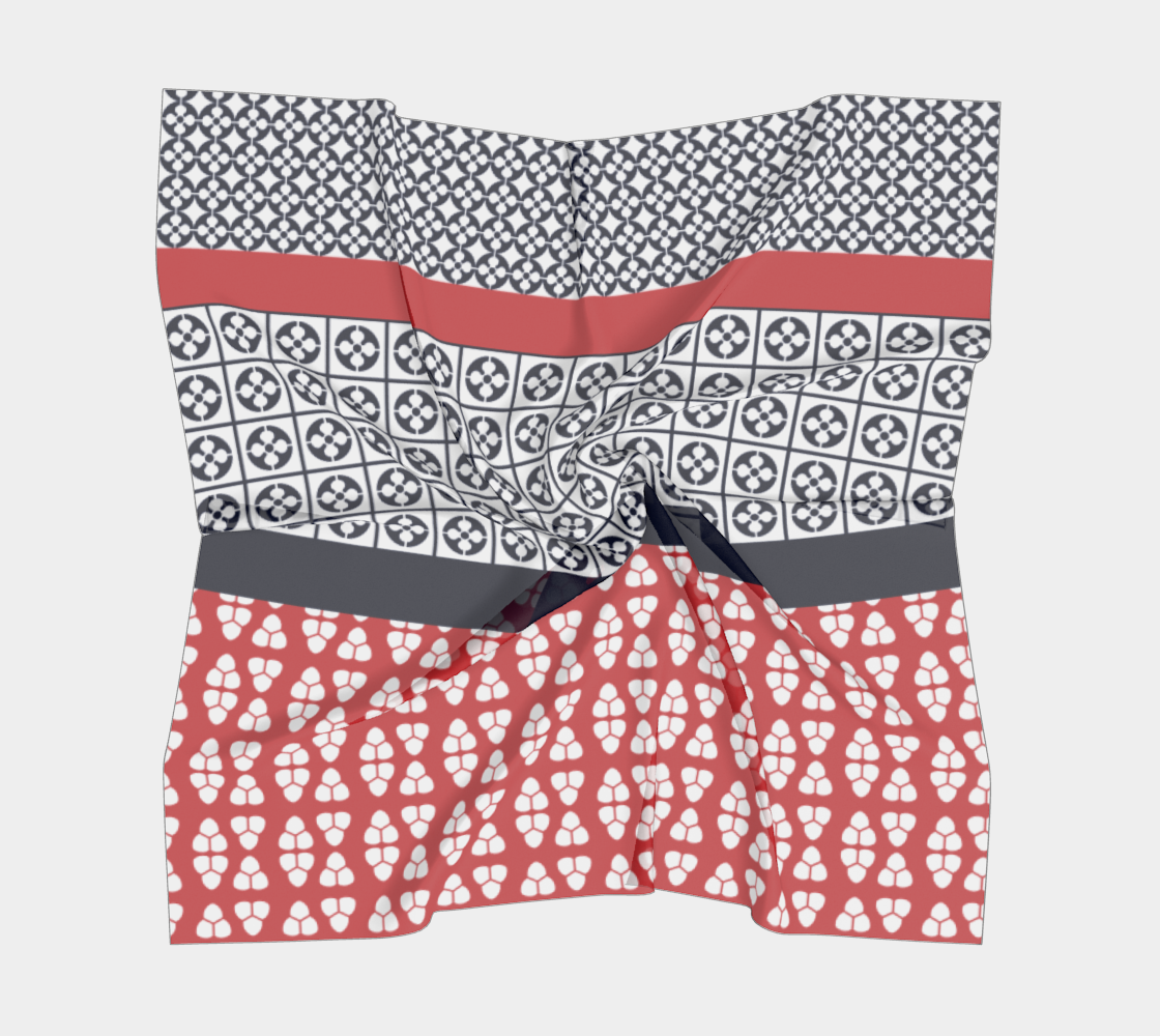 Japanese Style Ethnic Quilt Blue and Red