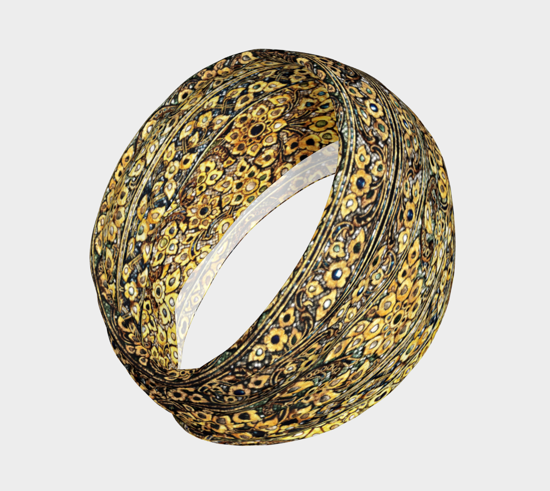 Antique Oriental Luxurious Glided Inlay floral Pattern