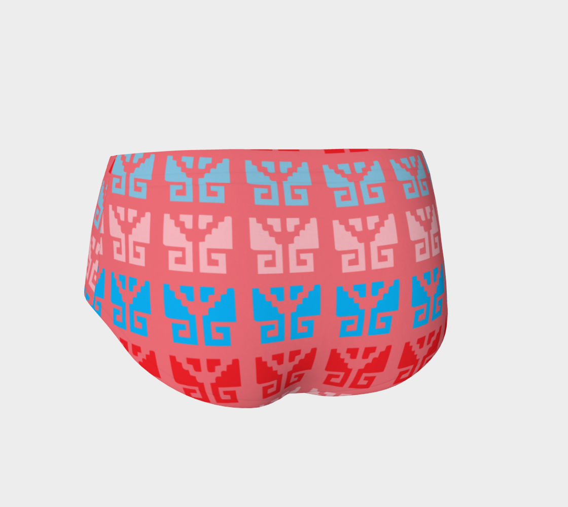 Aztec Ethnic Motif Pattern Pink Blue