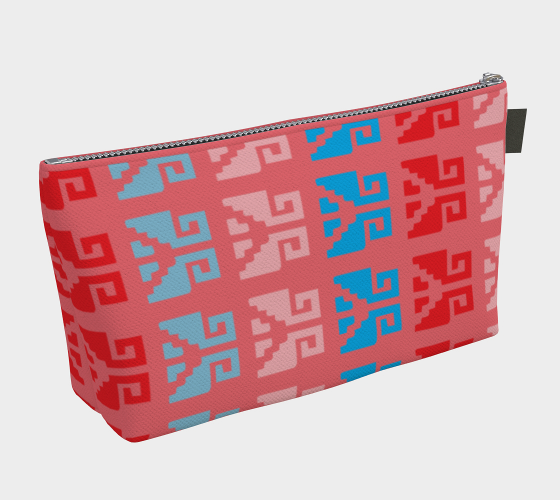 Aztec Ethnic Motif Pattern Pink Blue