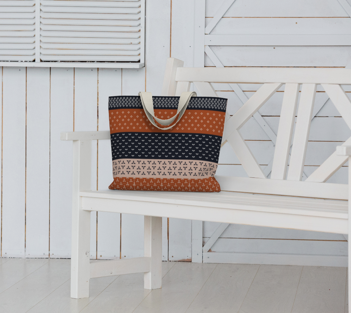 Japanese Patchwork Geometric Motif Stripes Pattern