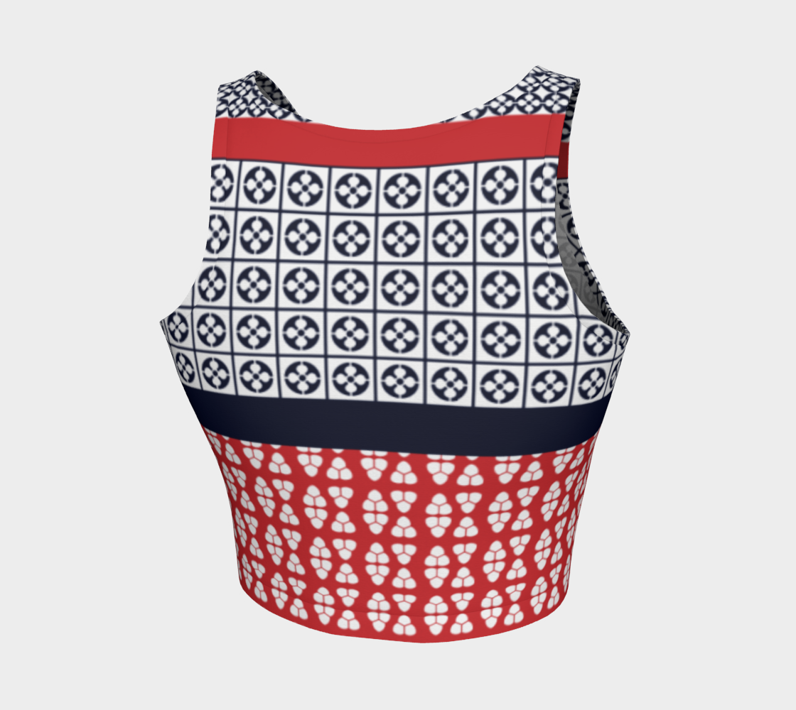 Japanese Style Ethnic Quilt Blue and Red