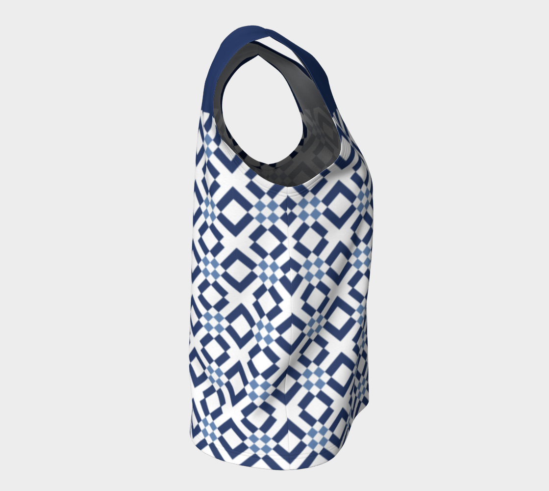 Classic Checkered Pattern Dark and Light Blue