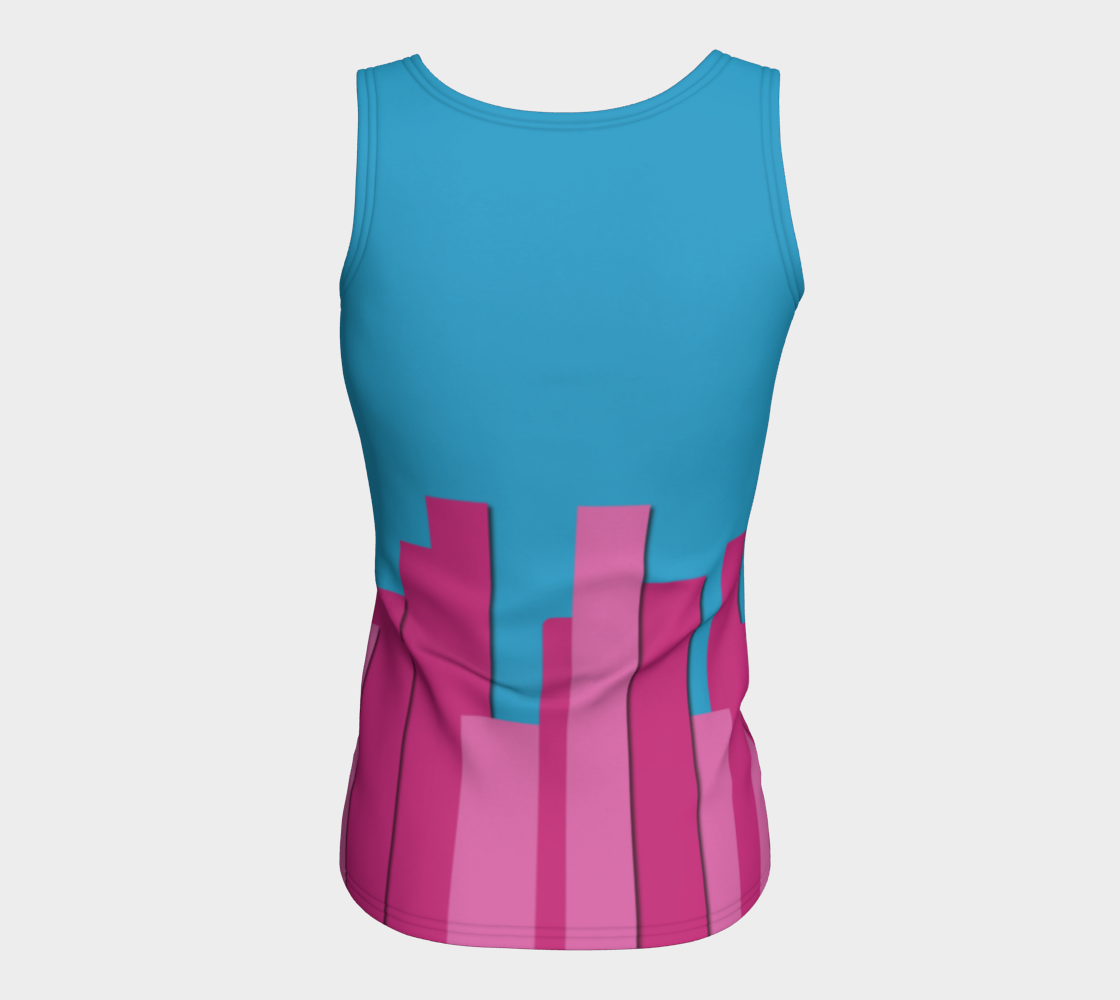 Vertical Origami Pink Stripes Blue Background Geometric Abstract