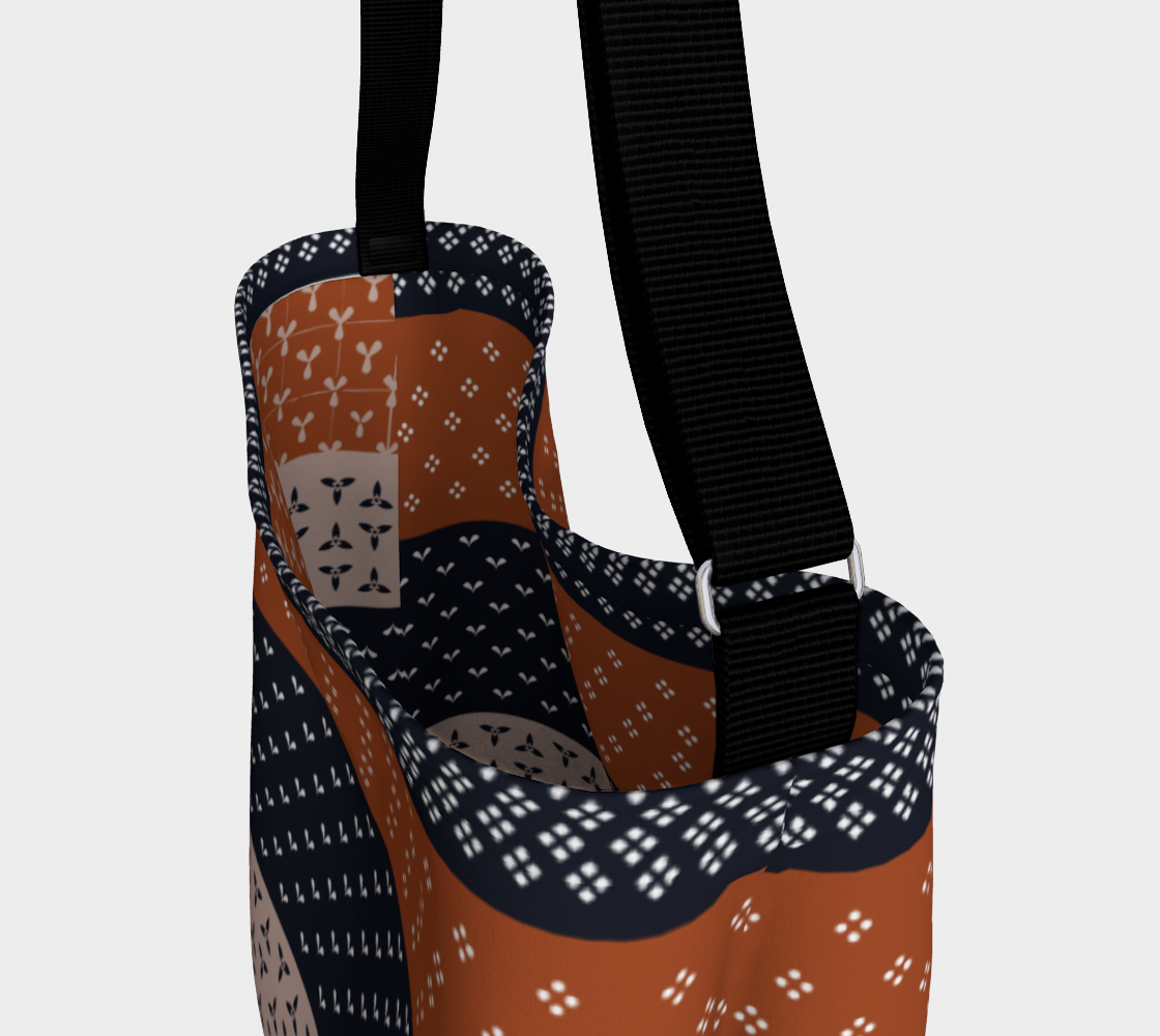 Japanese Patchwork Geometric Motif Stripes Pattern