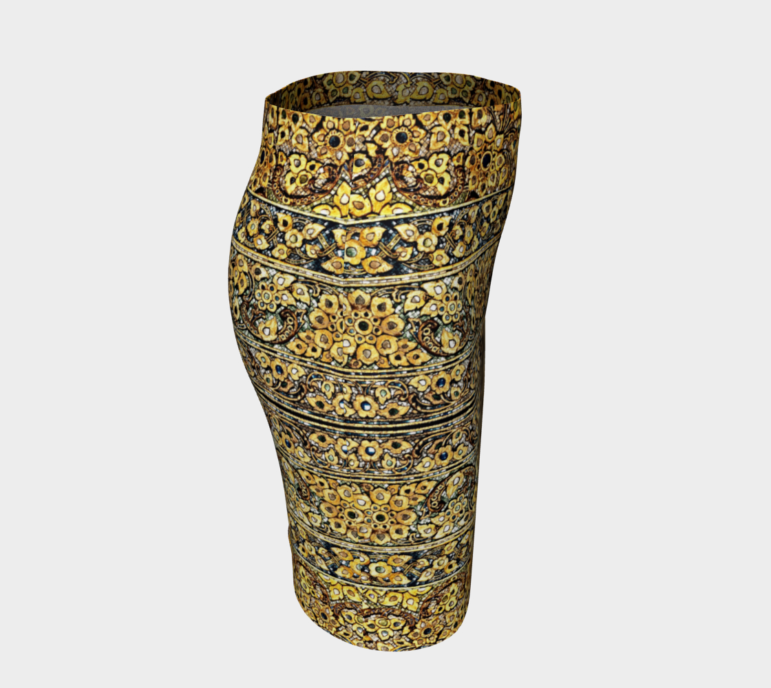 Antique Oriental Luxurious Glided Inlay floral Pattern