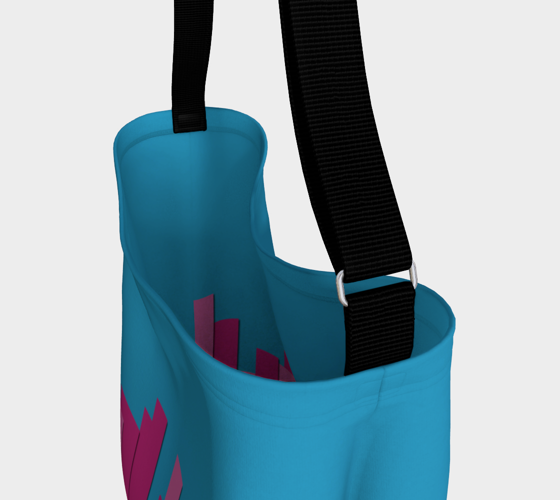 Vertical Origami Pink Stripes Blue Background Geometric Abstract