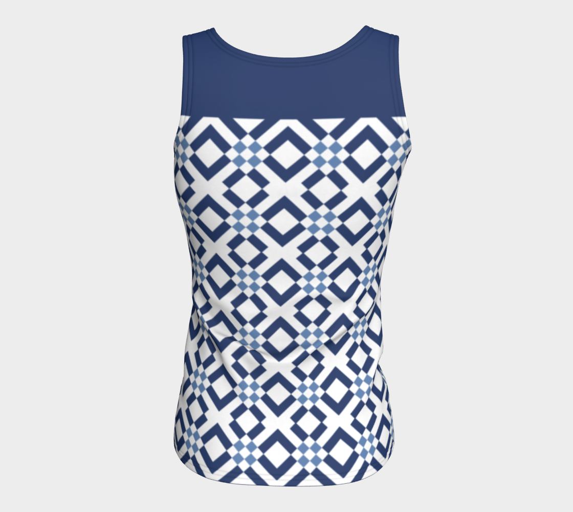 Classic Checkered Pattern Dark and Light Blue