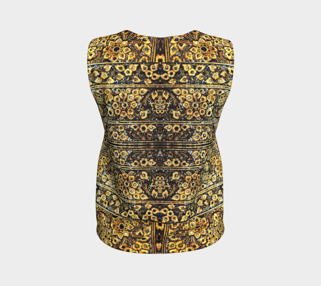 Antique Oriental Luxurious Glided Inlay floral Pattern