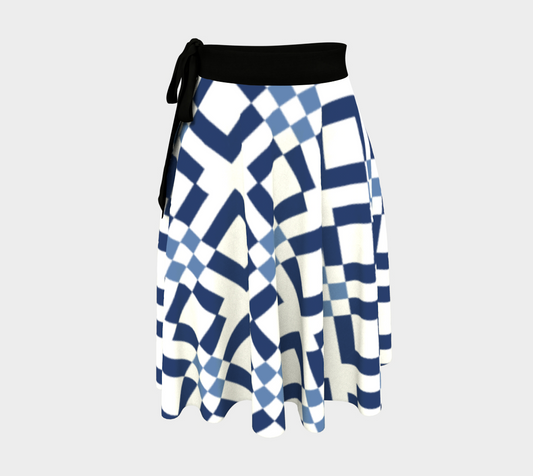 Classic Checkered Pattern Dark and Light Blue