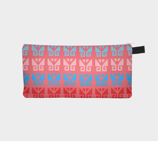 Aztec Ethnic Motif Pattern Pink Blue