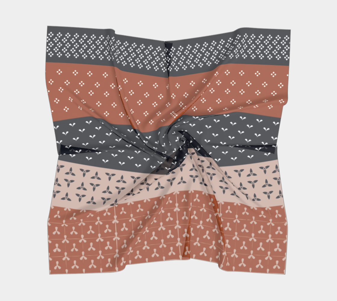 Japanese Patchwork Geometric Motif Stripes Pattern
