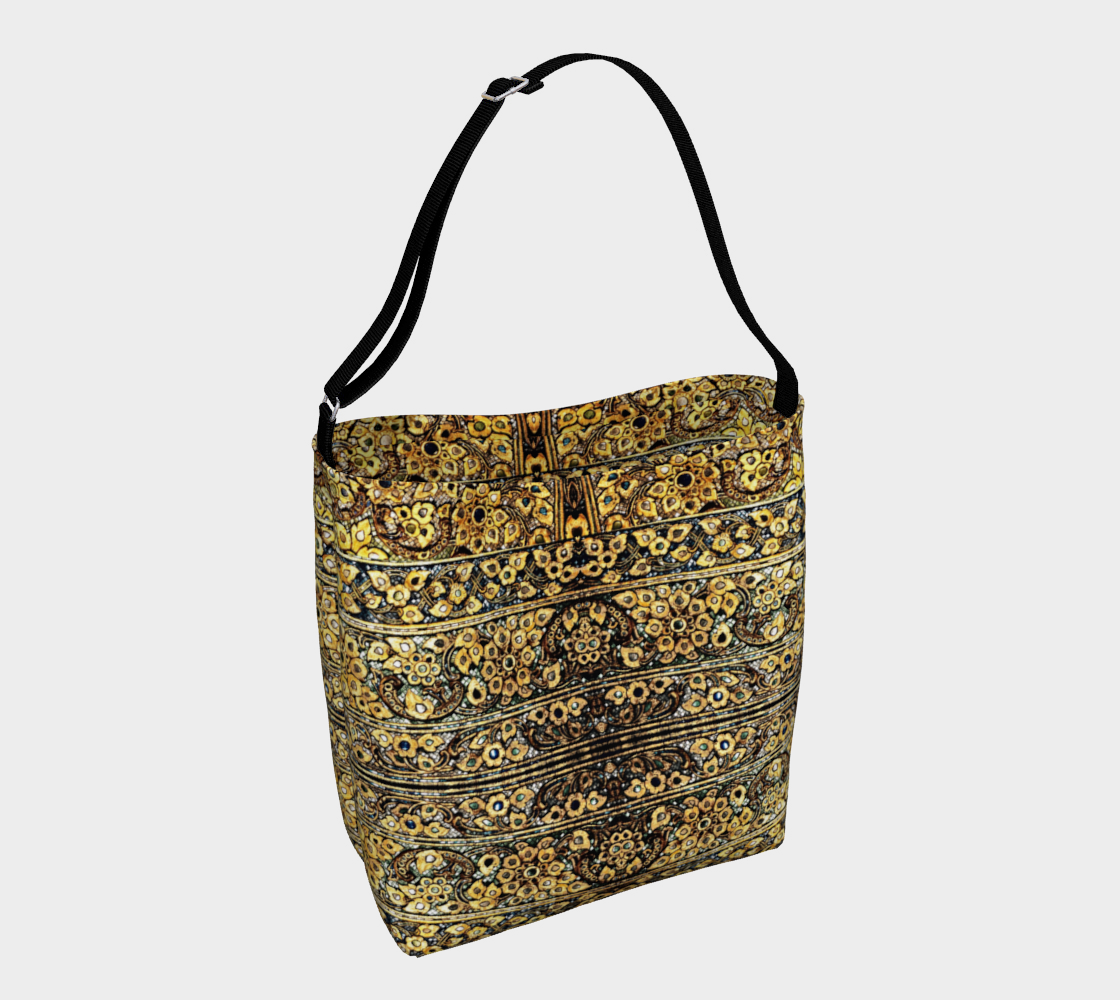 Antique Oriental Luxurious Glided Inlay floral Pattern