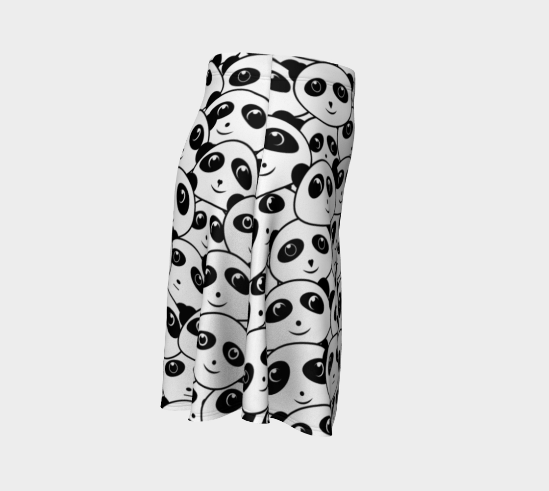 Panda Crowd Pandas Faces Cute Cartoon Pattern