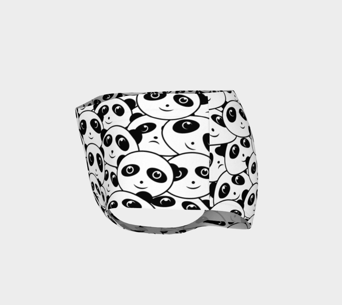 Panda Crowd Pandas Faces Cute Cartoon Pattern