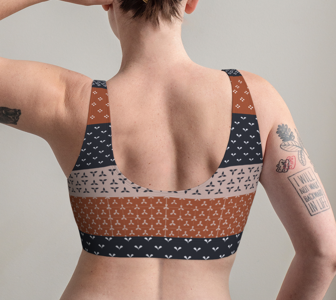 Japanese Patchwork Geometric Motif Stripes Pattern