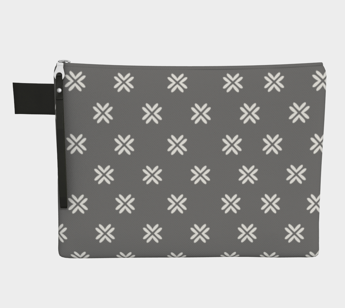 Minimal Elegant Modern Style Cross Pattern Grey