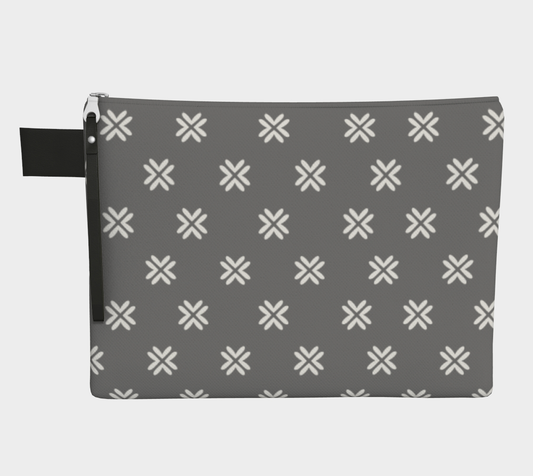 Minimal Elegant Modern Style Cross Pattern Grey