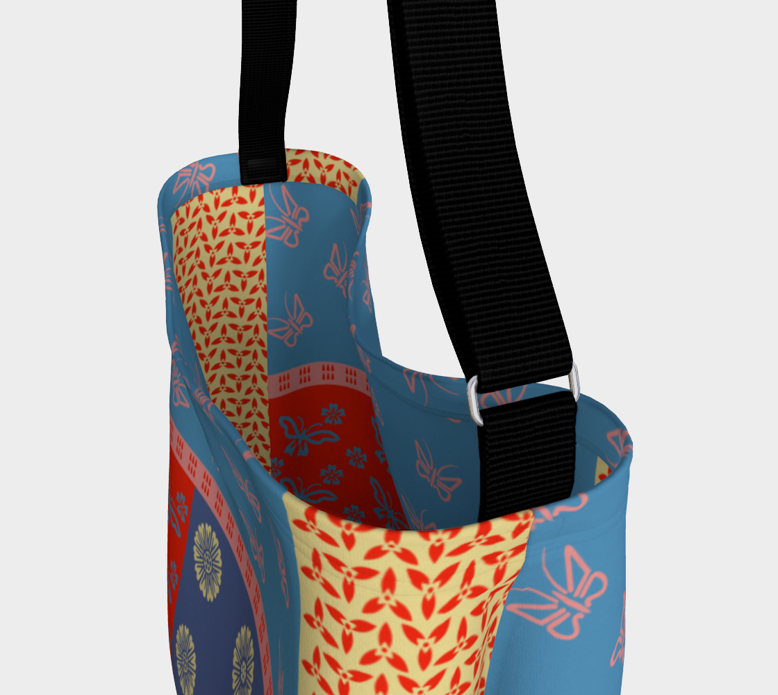 Japanese Butterflies Flowers Motif Shibori Patchwork