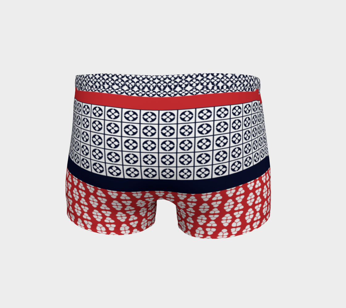 Japanese Style Ethnic Quilt Blue and Red