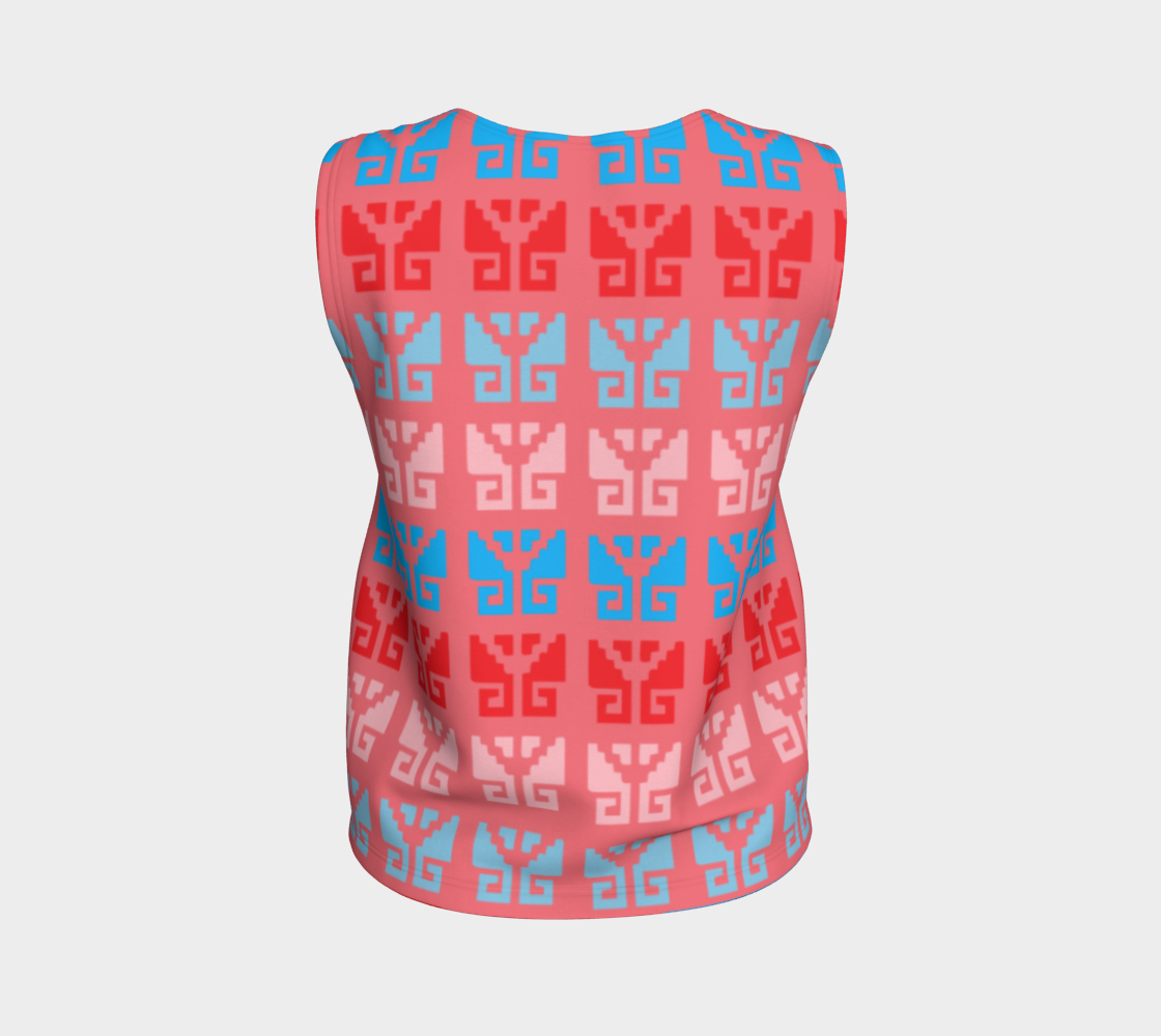 Aztec Ethnic Motif Pattern Pink Blue