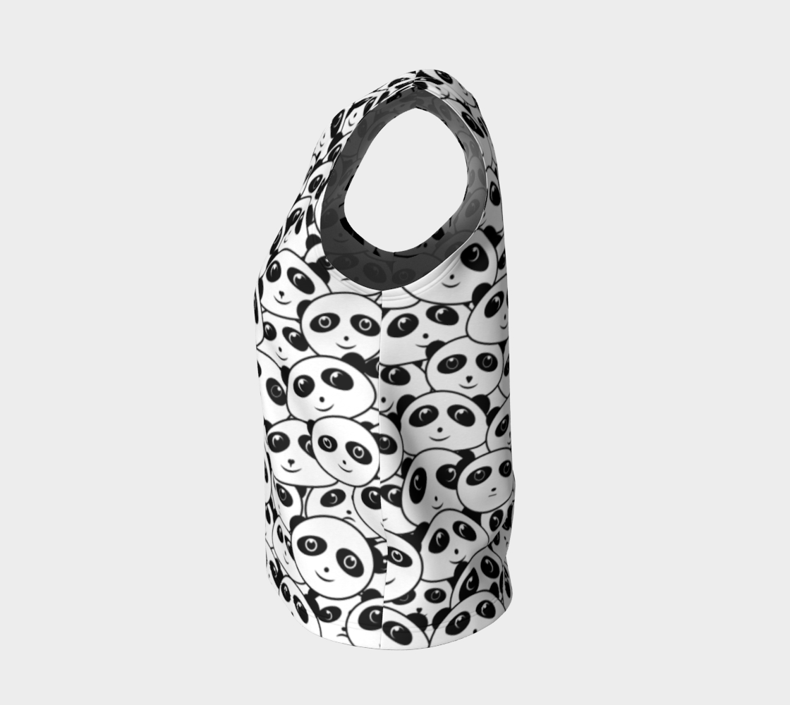 Panda Crowd Pandas Faces Cute Cartoon Pattern