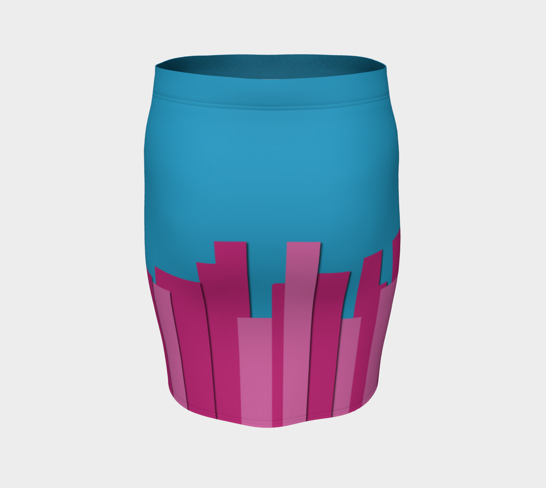 Vertical Origami Pink Stripes Blue Background Geometric Abstract