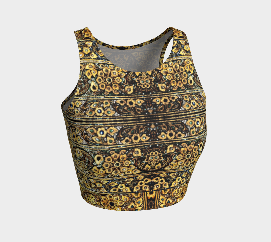 Antique Oriental Luxurious Glided Inlay floral Pattern