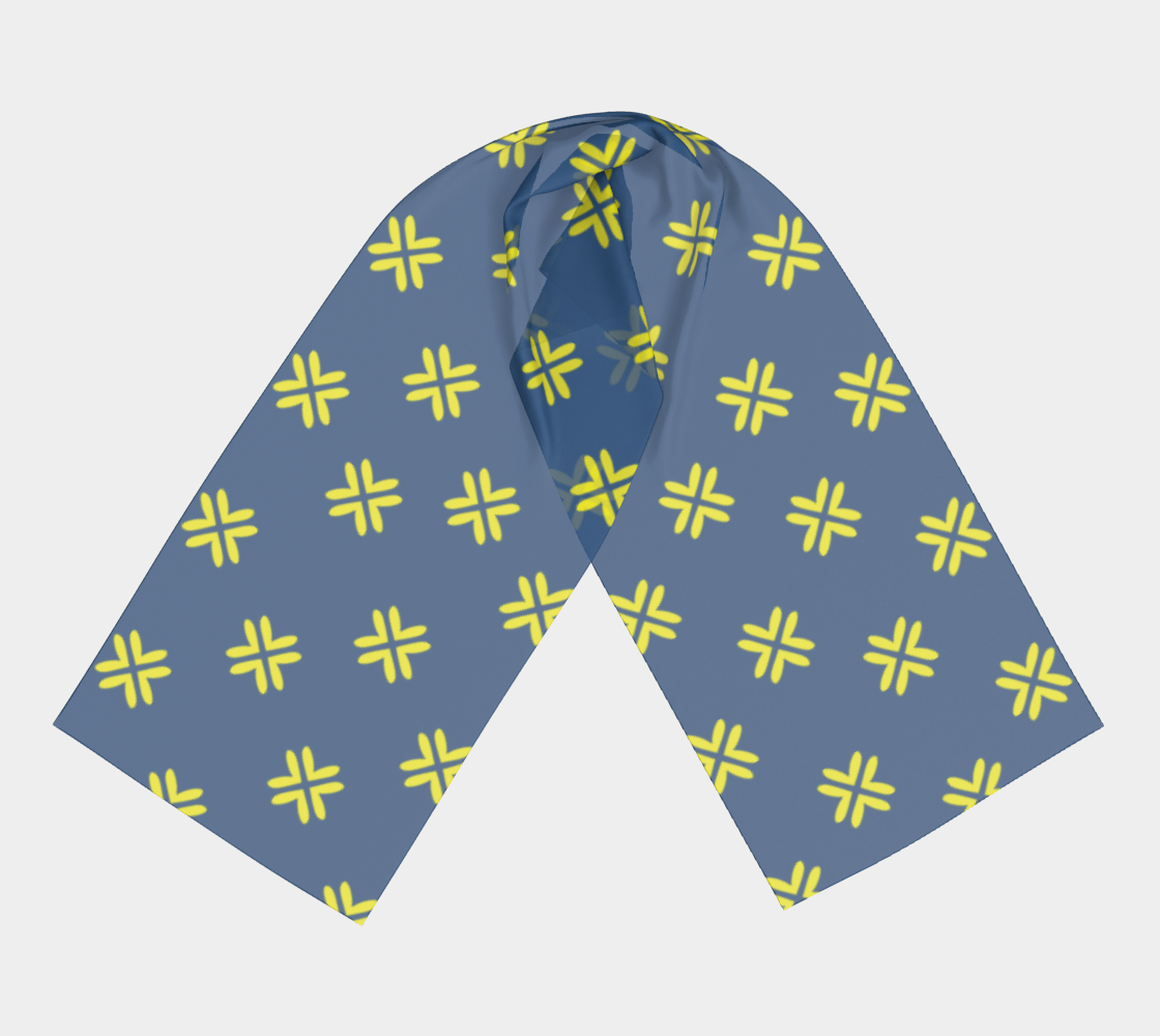 Minimal Elegant Modern Style Cross Pattern Blue Yellow