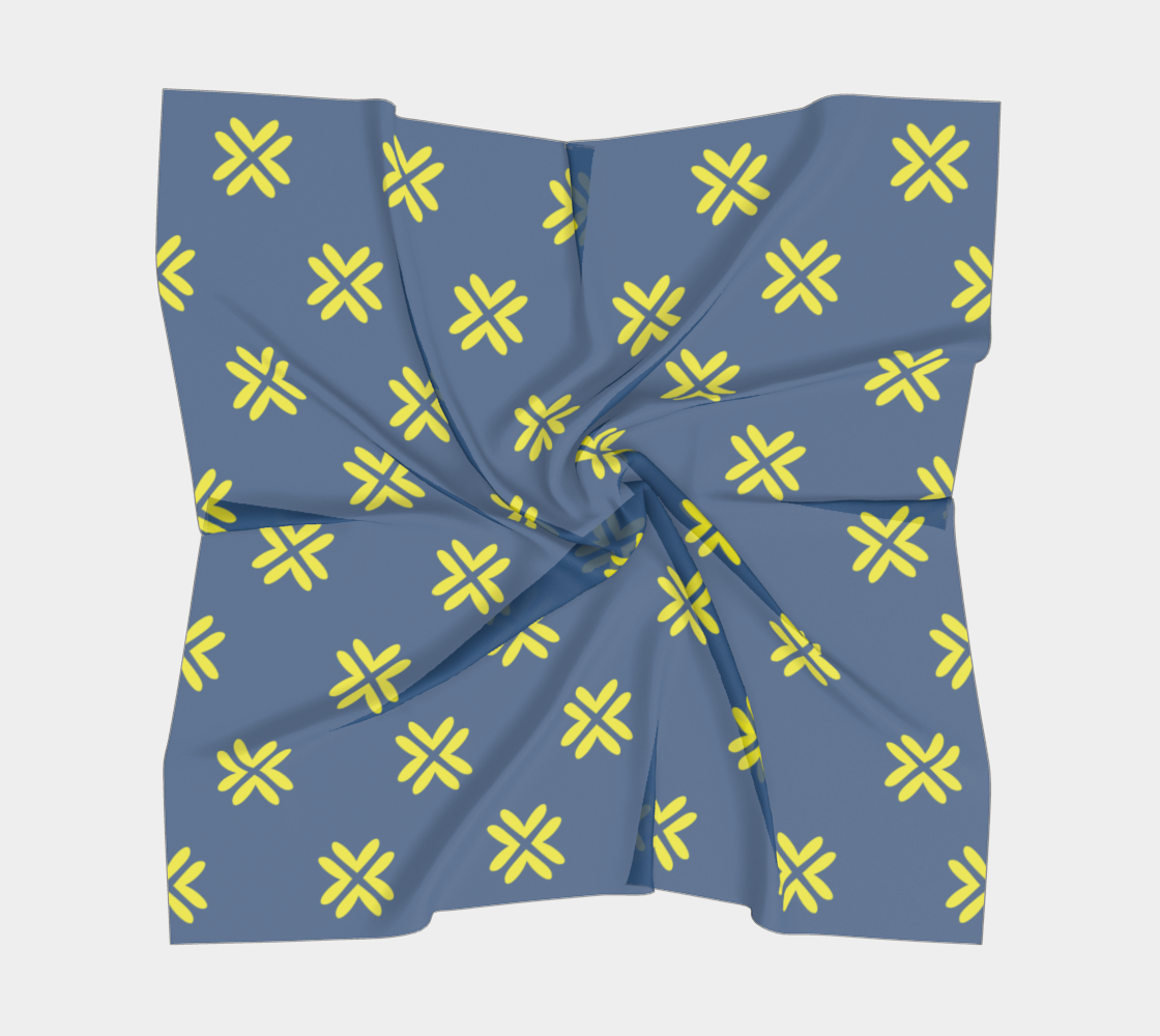 Minimal Elegant Modern Style Cross Pattern Blue Yellow