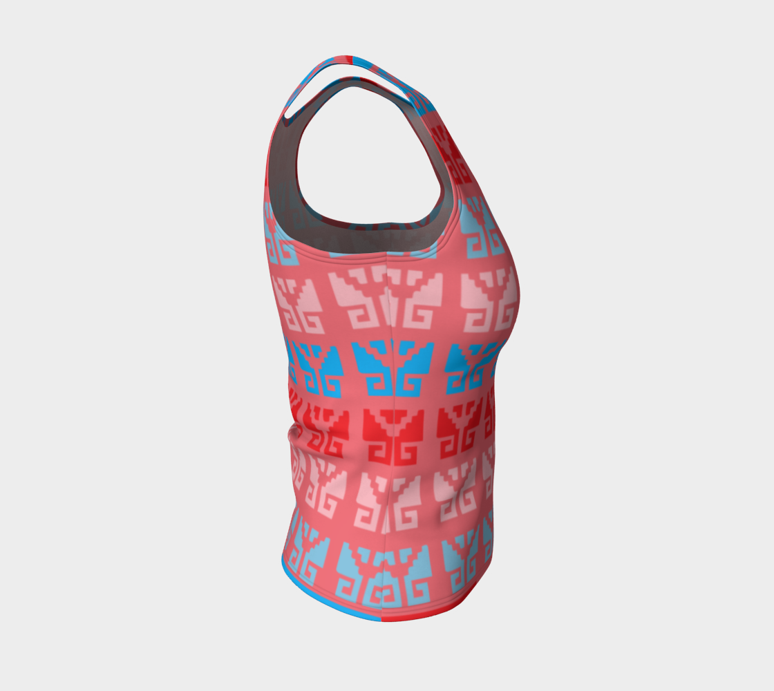 Aztec Ethnic Motif Pattern Pink Blue