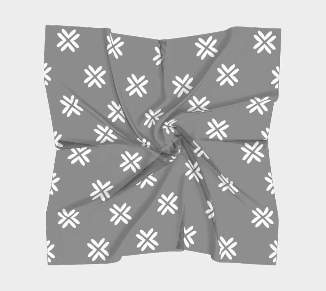 Minimal Elegant Modern Style Cross Pattern Grey