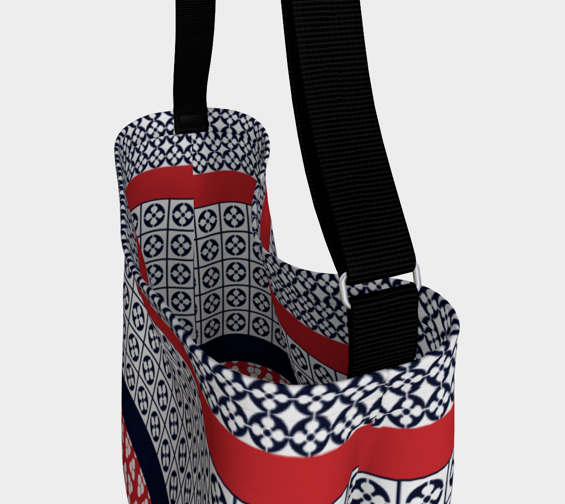 Japanese Style Ethnic Quilt Blue and Red