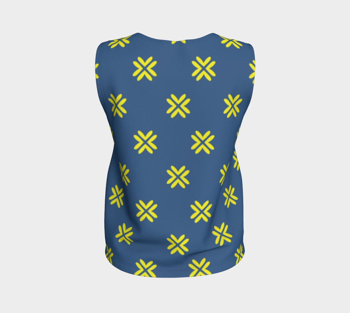 Minimal Elegant Modern Style Cross Pattern Blue Yellow