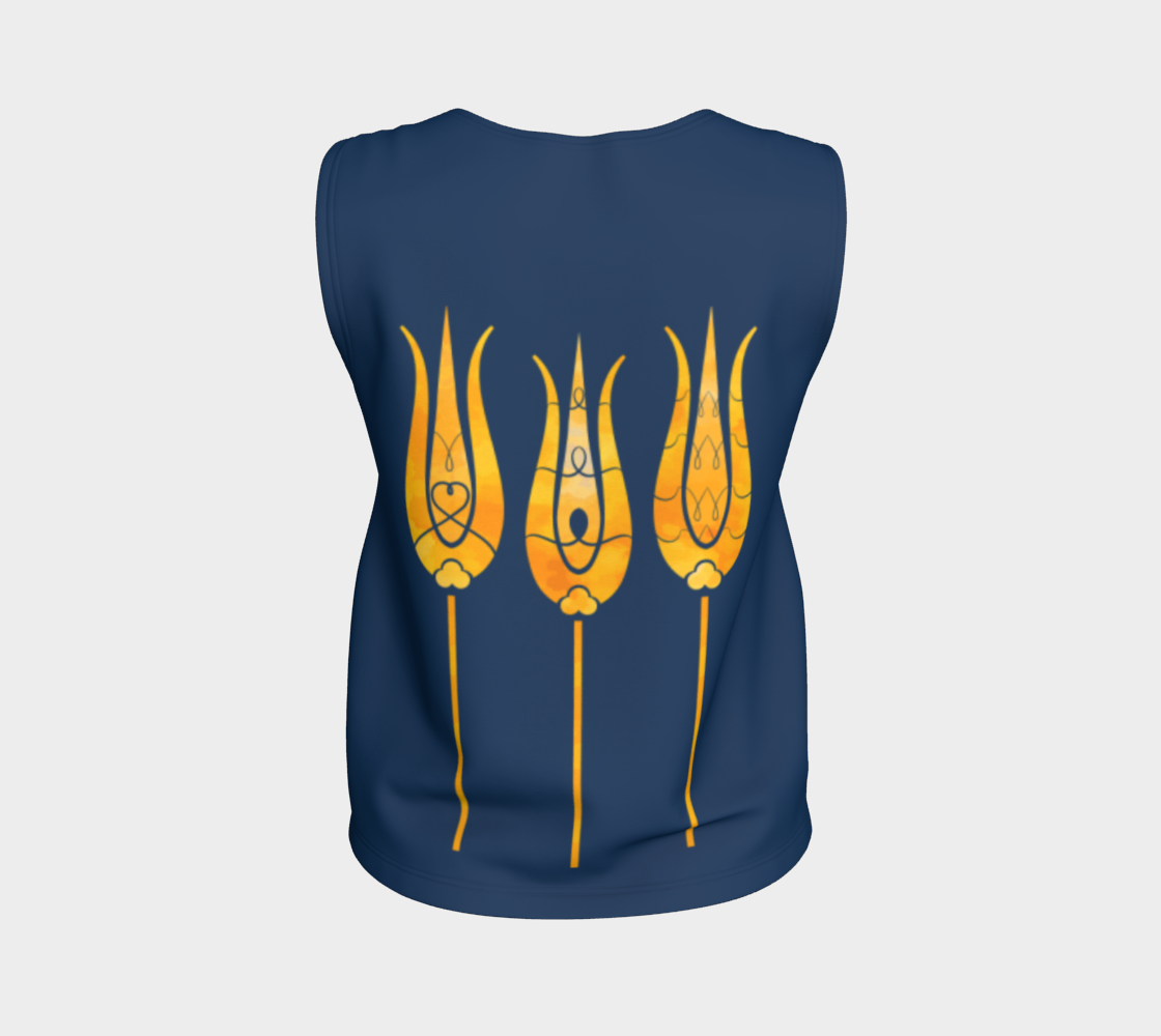 Traditional Decorative Turkish Art Golden Tulips Textured Flowers