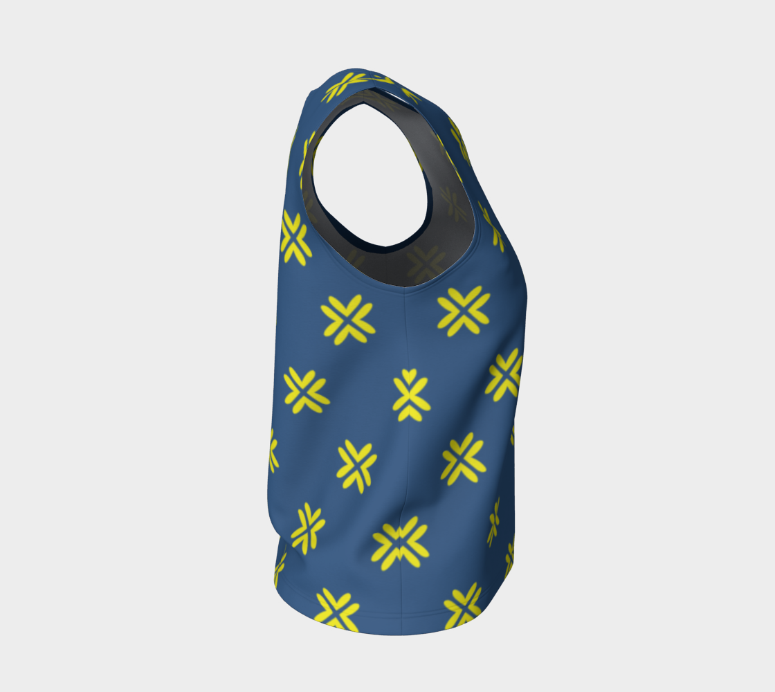 Minimal Elegant Modern Style Cross Pattern Blue Yellow