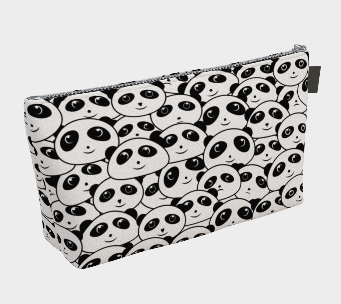 Panda Crowd Pandas Faces Cute Cartoon Pattern